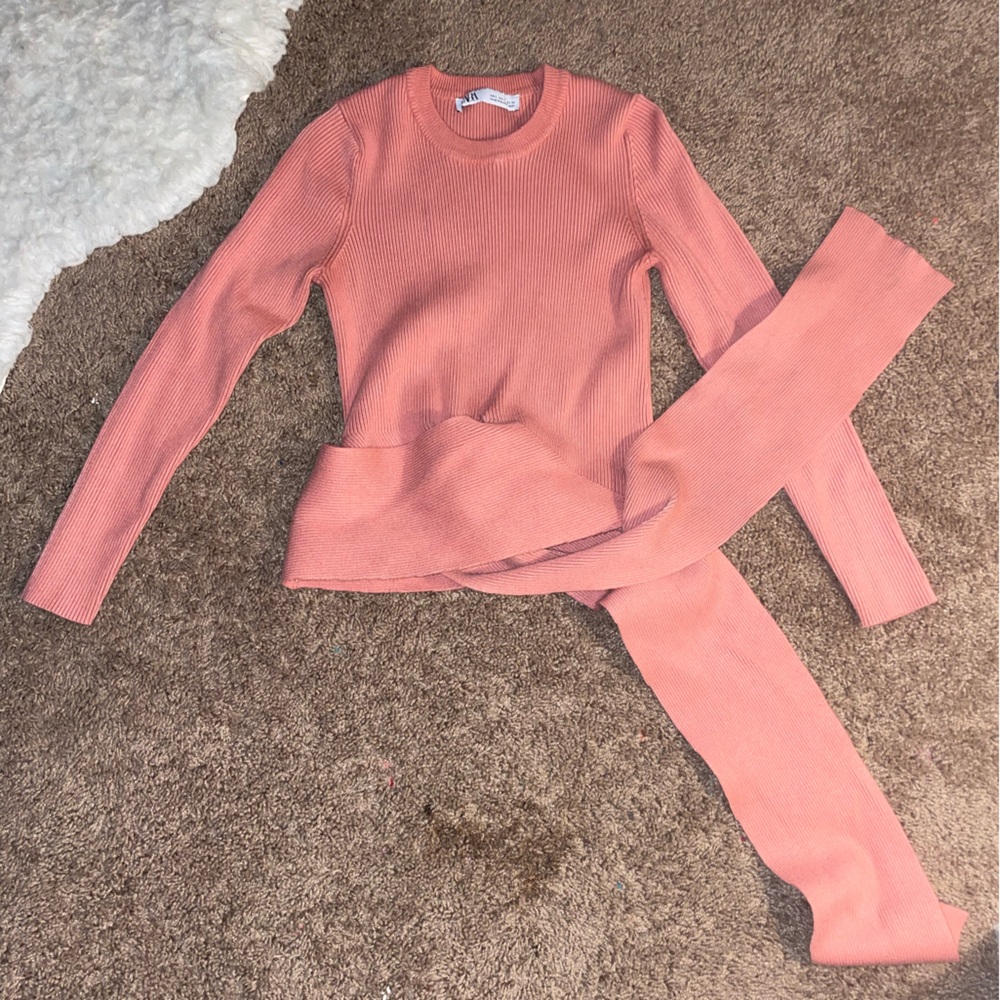 Ribbed Zara Cross Over Long Sleeve
